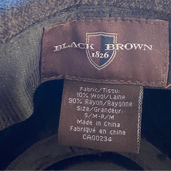 Fedora wool blend hat hatband corduroy wool s/m menswear men Black gray grey - Picture 8 of 9